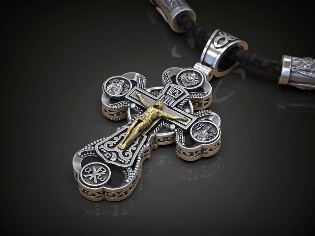 Cross orthodox christianity saints virgin mary holy trinity 3D print model_6