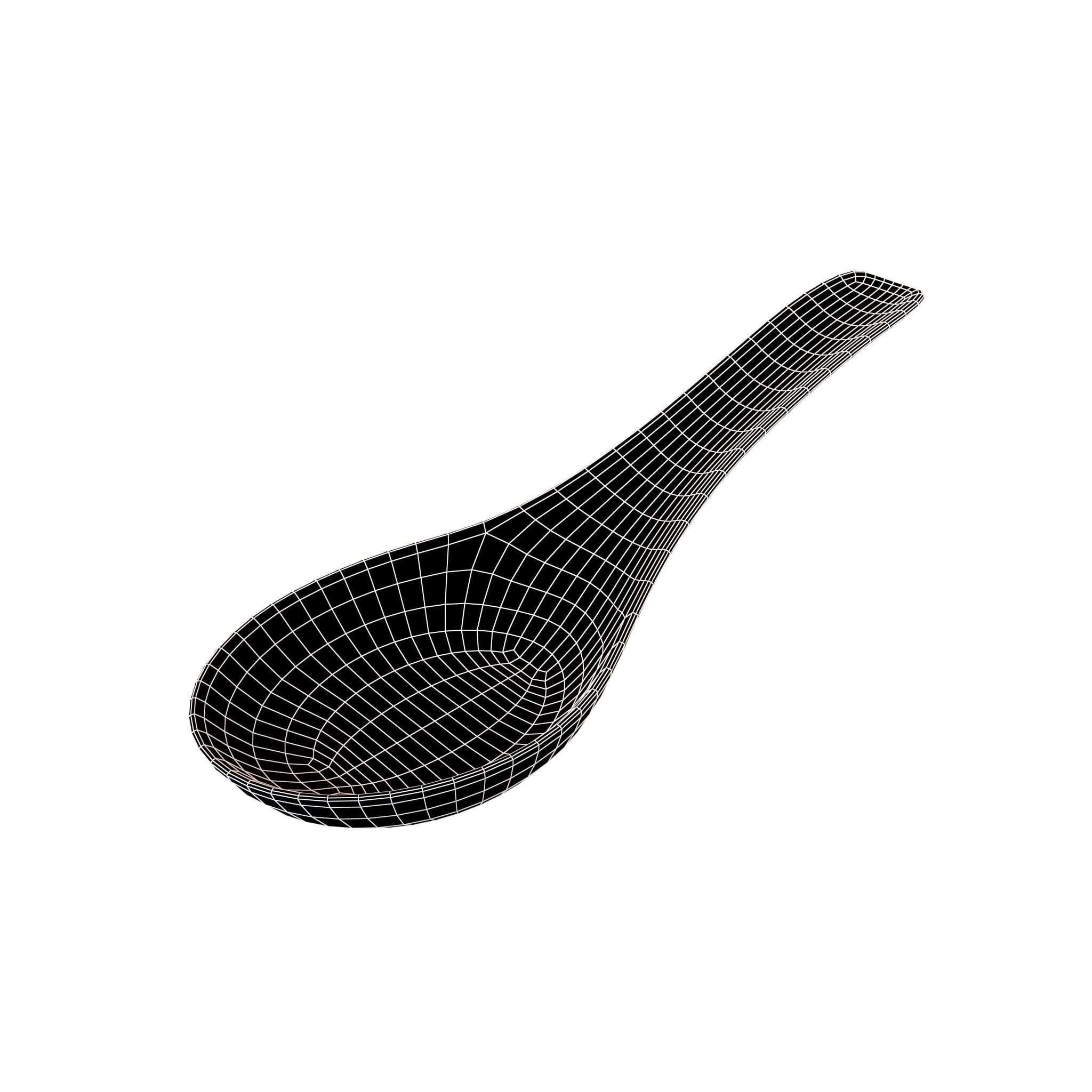Rice Spoon v1 006 Low-poly 3D model_4