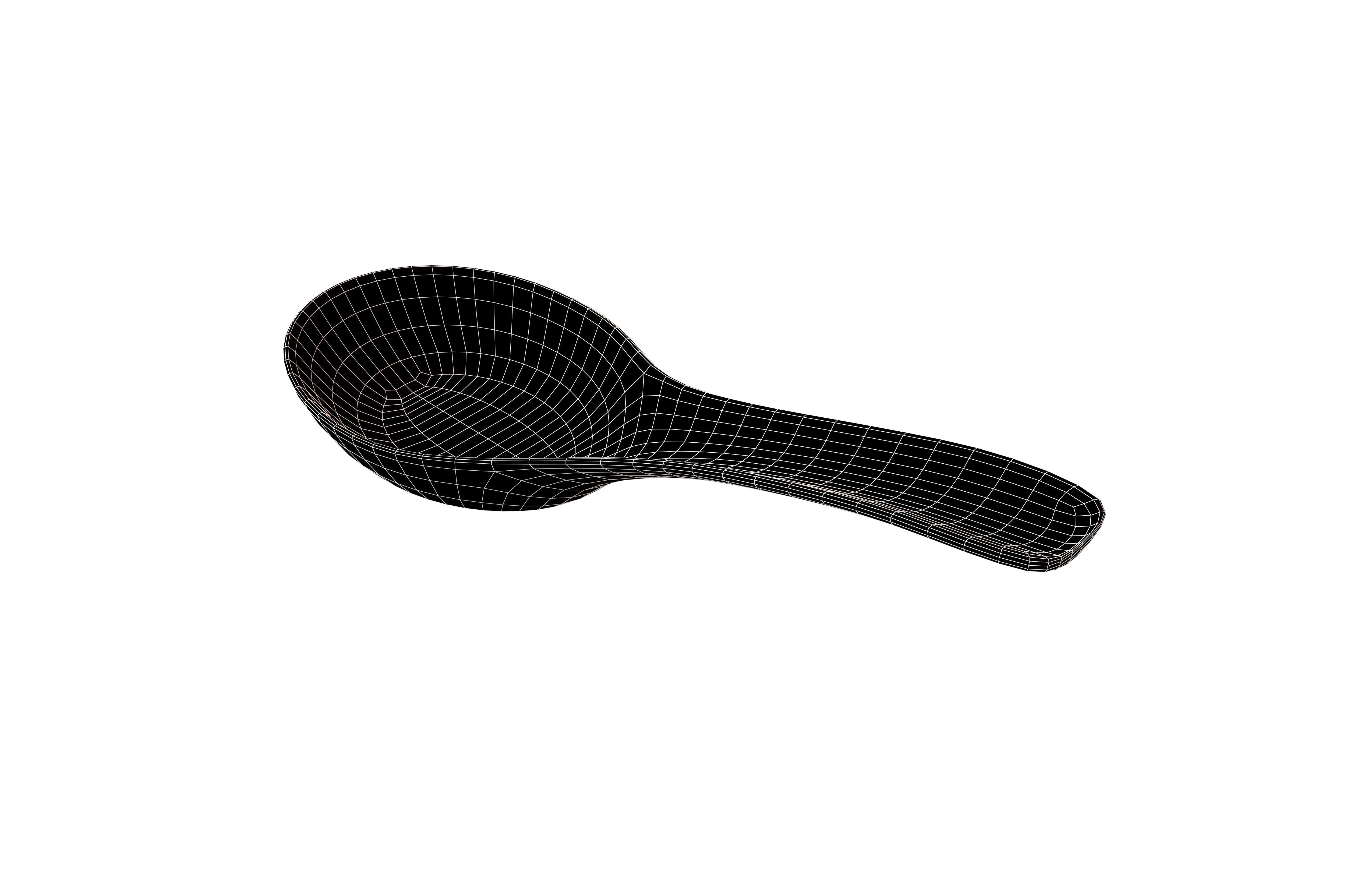 Rice Spoon v1 006 Low-poly 3D model_6