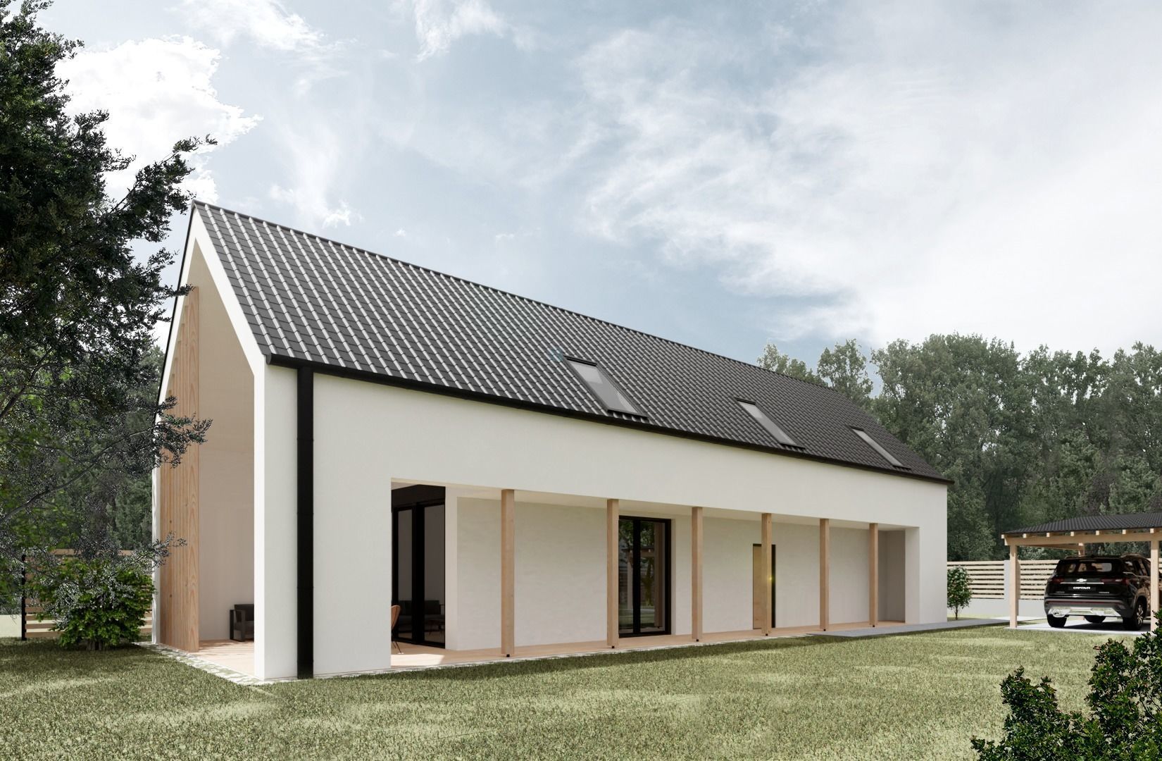 Realistic House Scene 3D model_1