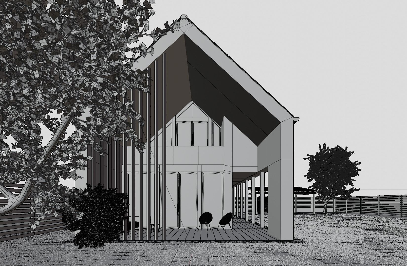 Realistic House Scene 3D model_4