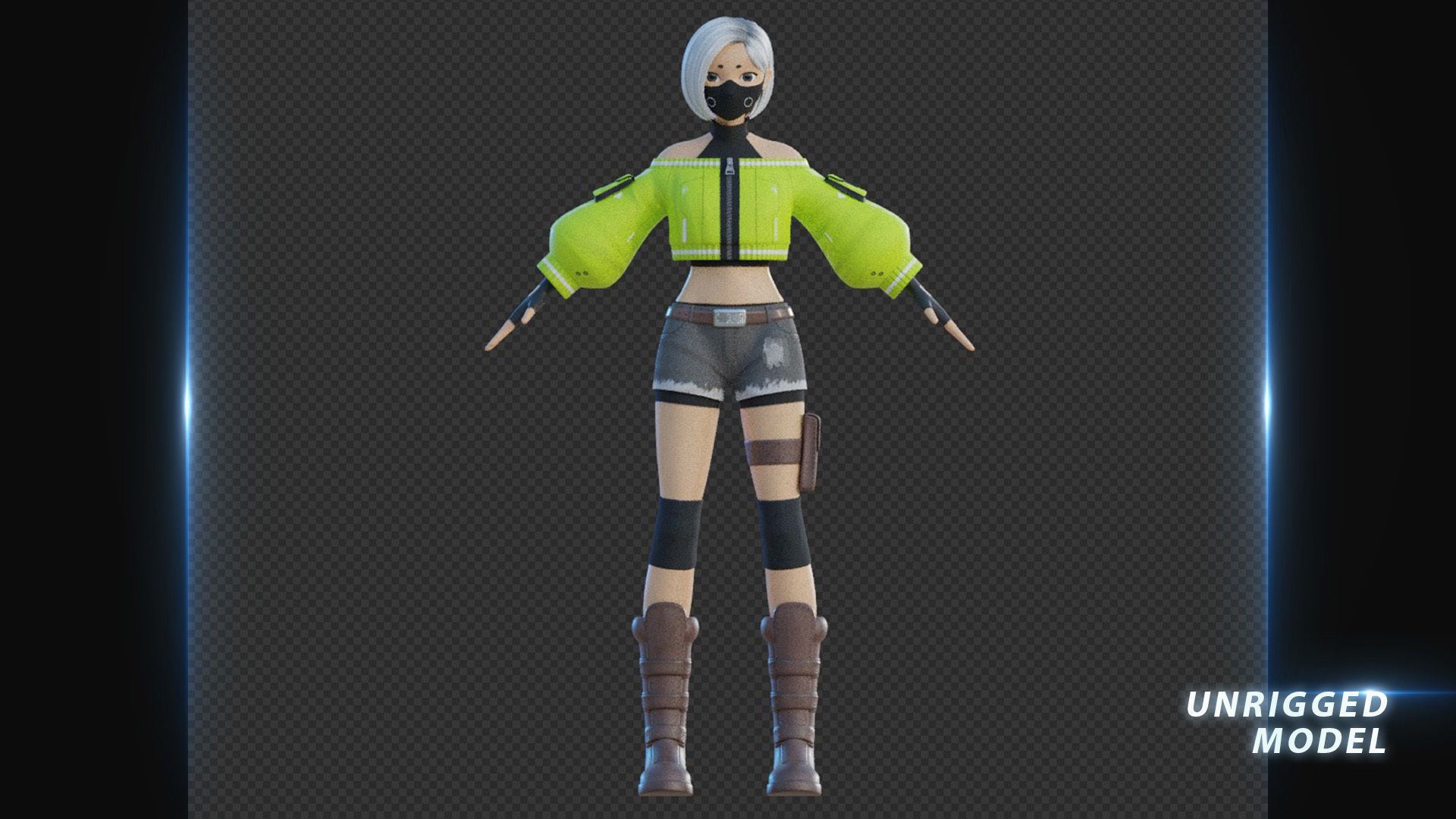 Cyber Girl - Arris 3D Model 3D model_6