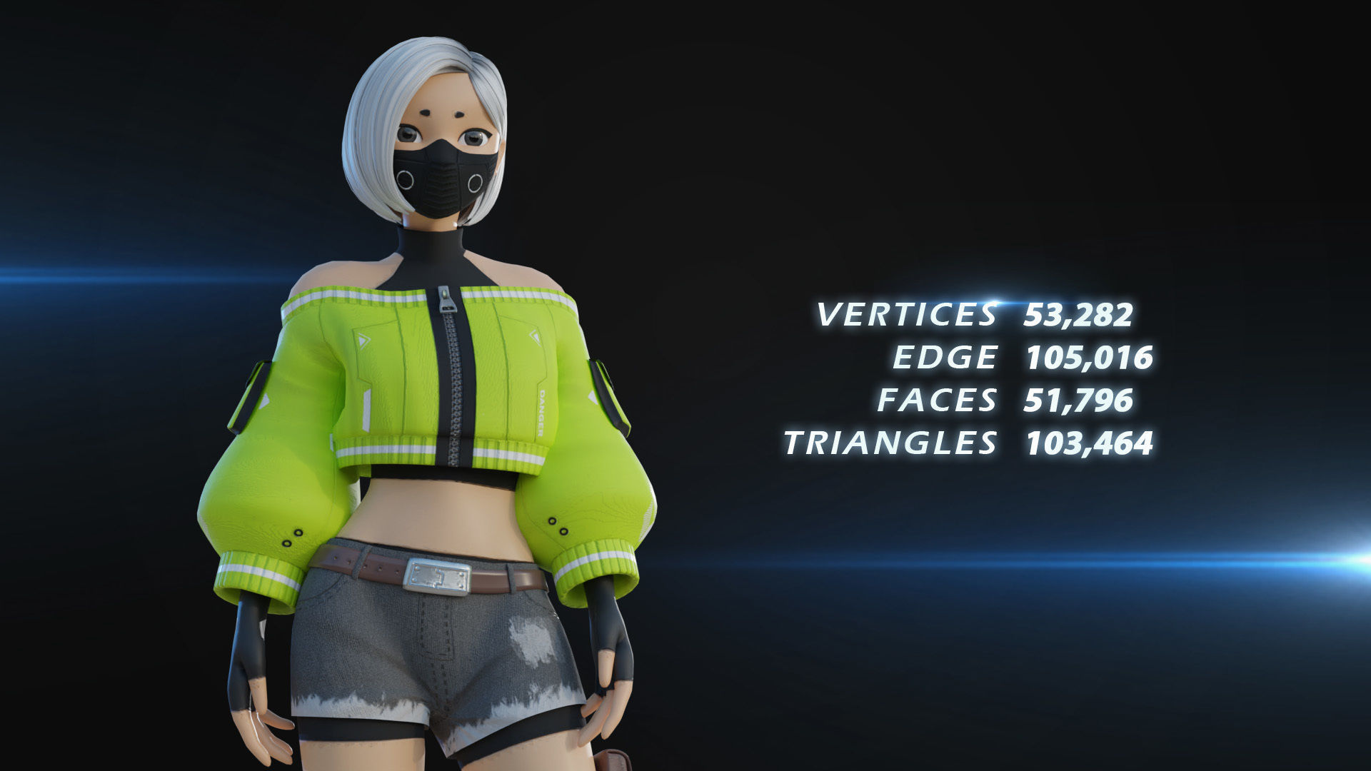 Cyber Girl - Arris 3D Model 3D model_8