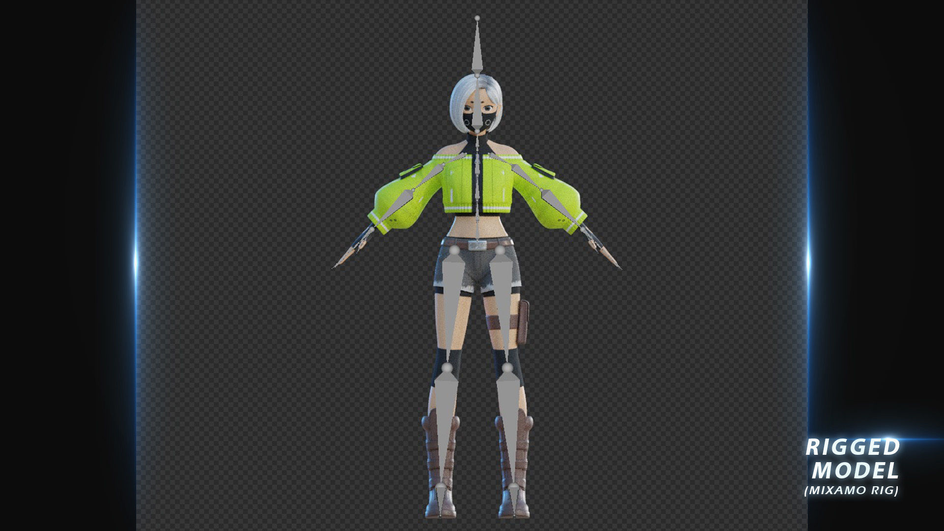 Cyber Girl - Arris 3D Model 3D model_7