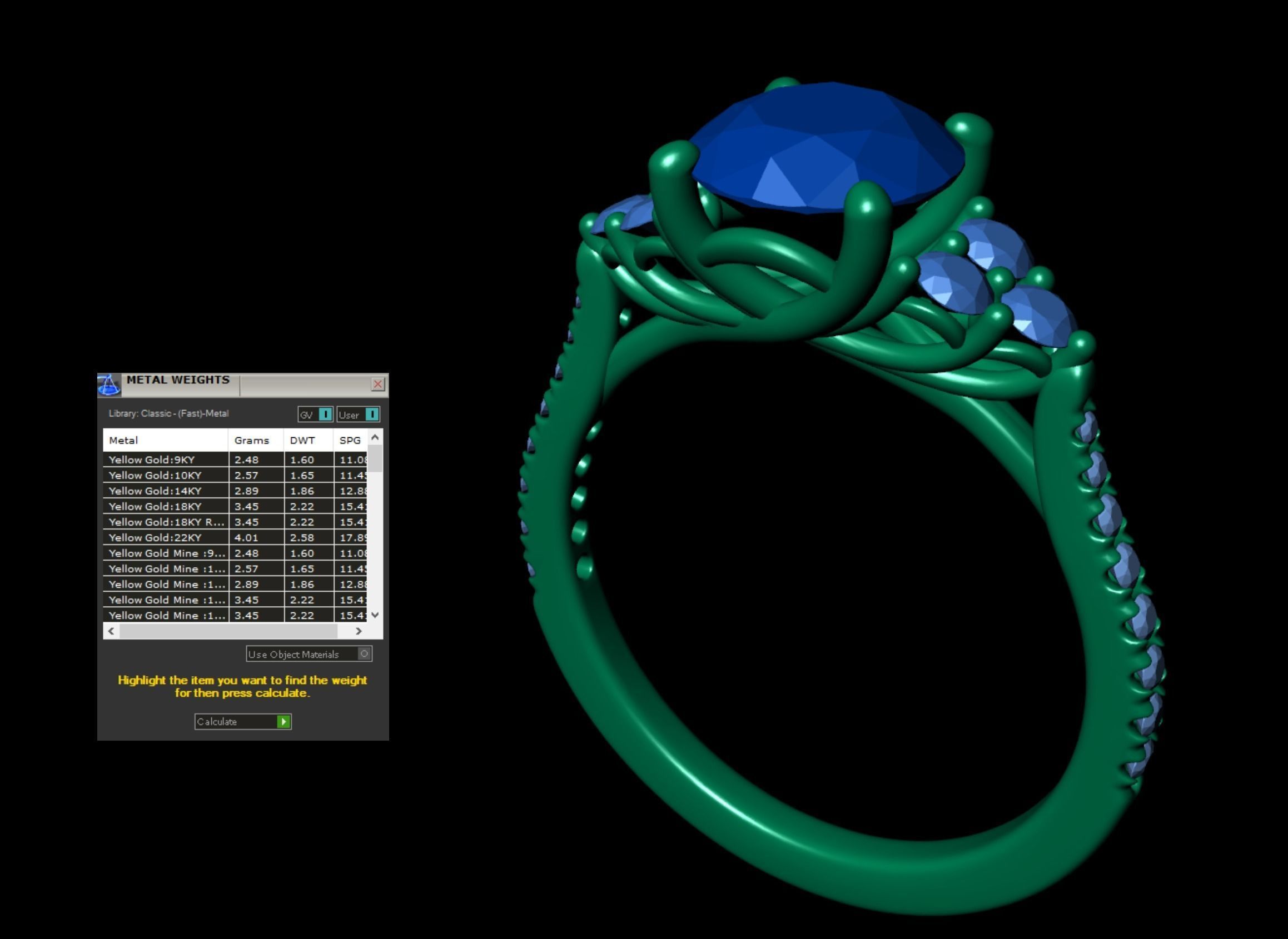 Engagement Ring 001 3D print model_11