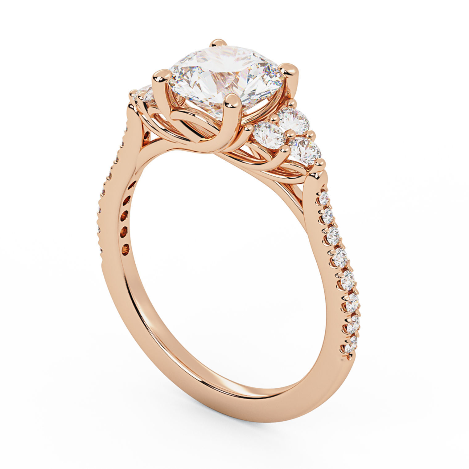 Engagement Ring 001 3D print model_6