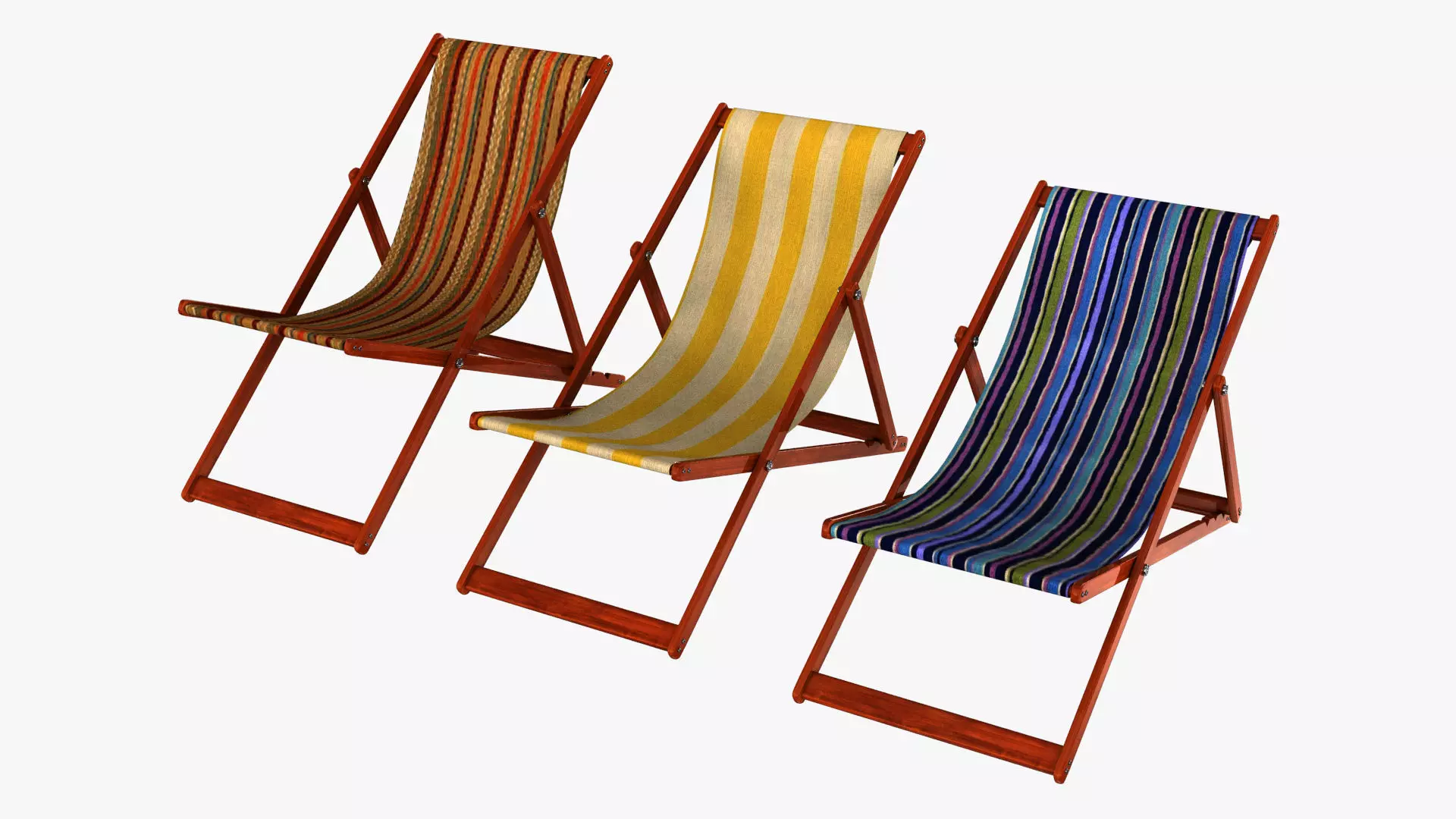 Deckchair deck chair 3D model_0