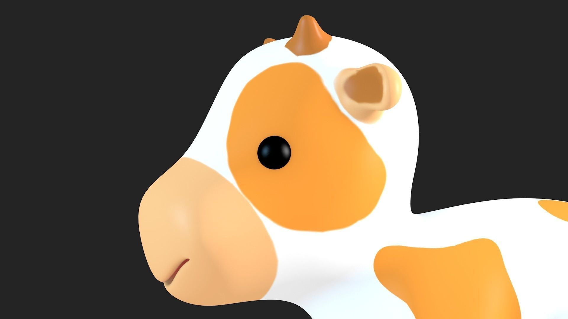 Cute Cow Low-poly 3D model_11