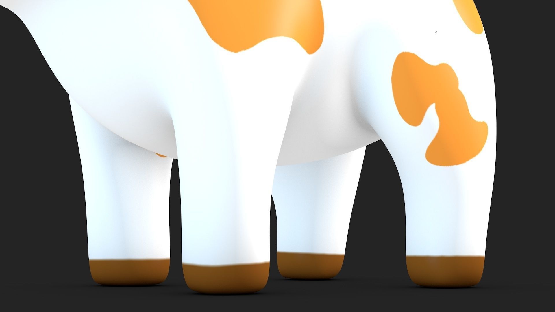 Cute Cow Low-poly 3D model_9