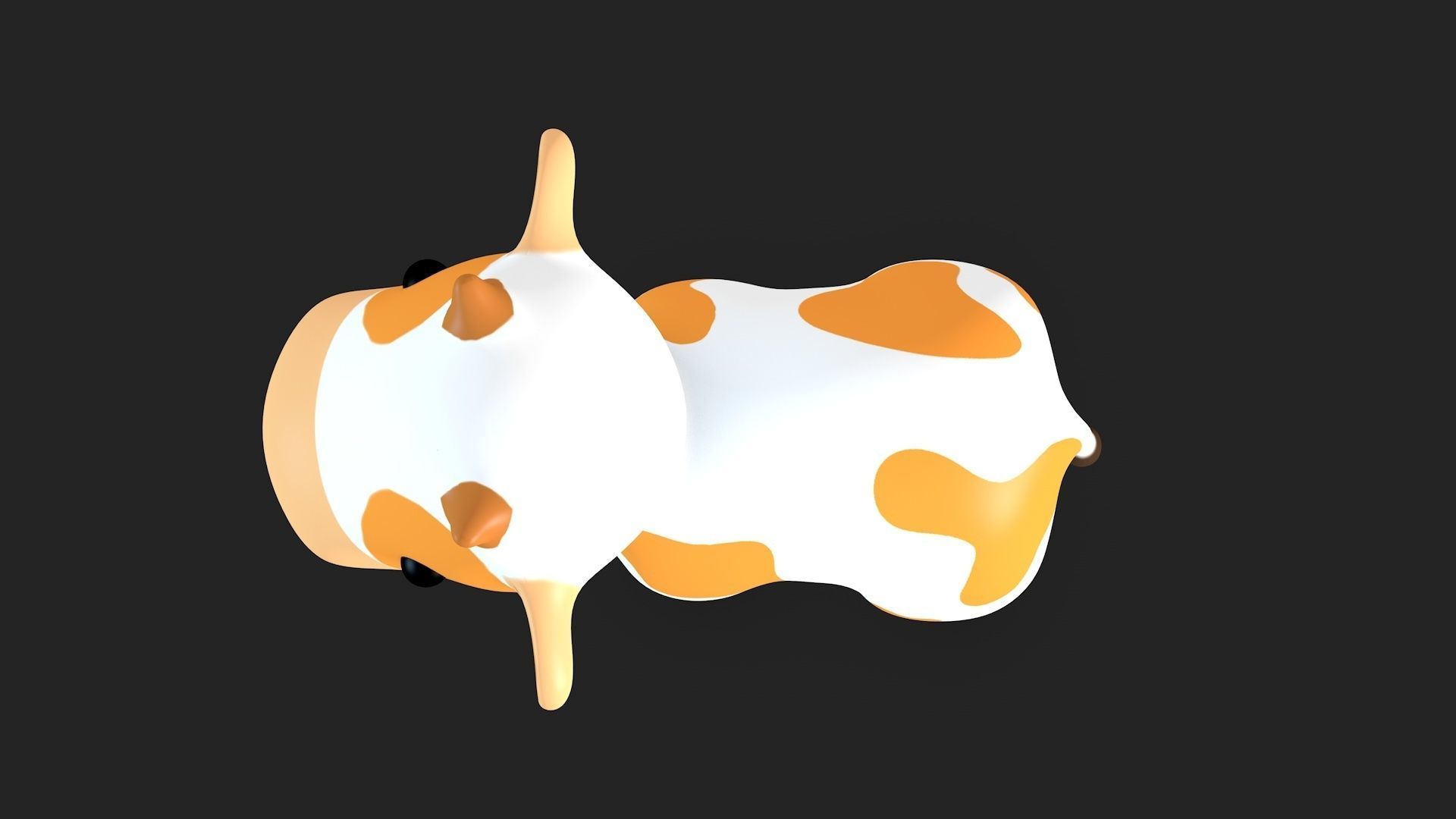 Cute Cow Low-poly 3D model_8