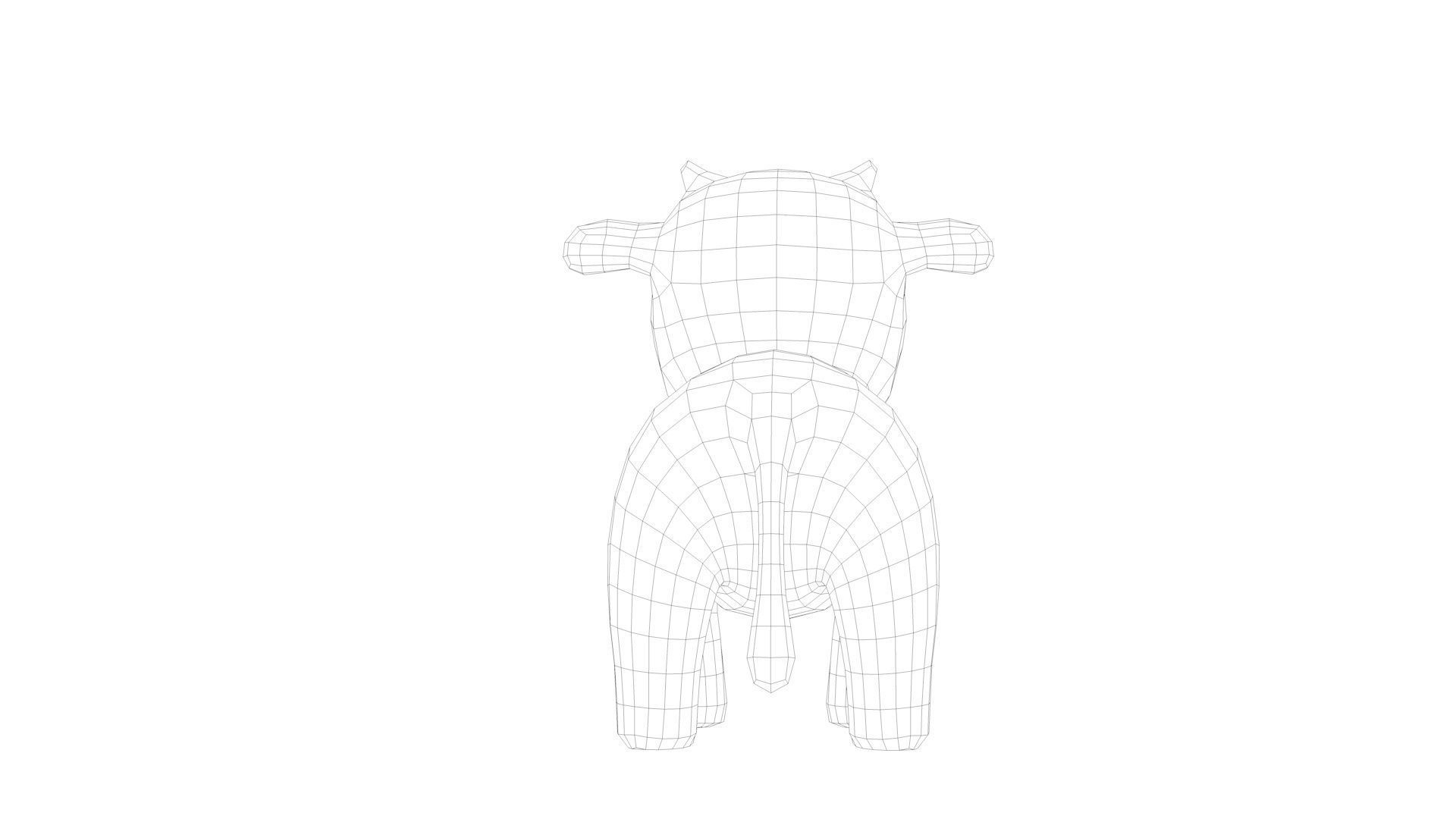 Cute Cow Low-poly 3D model_14