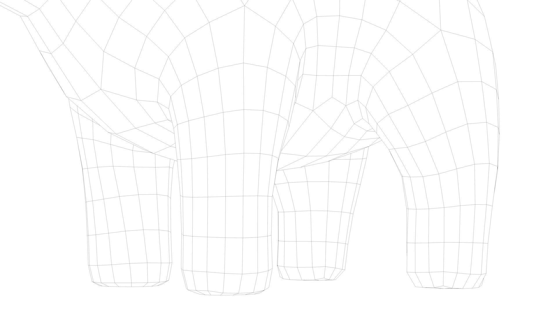 Cute Cow Low-poly 3D model_19