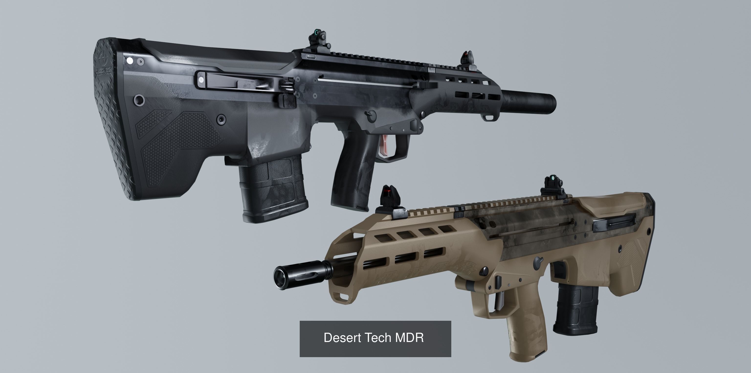 Rifle Package PBR Game Ready 3D Model Collection_3