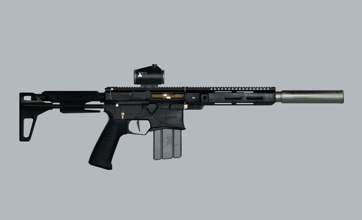 Rifle Package PBR Game Ready 3D Model Collection_13