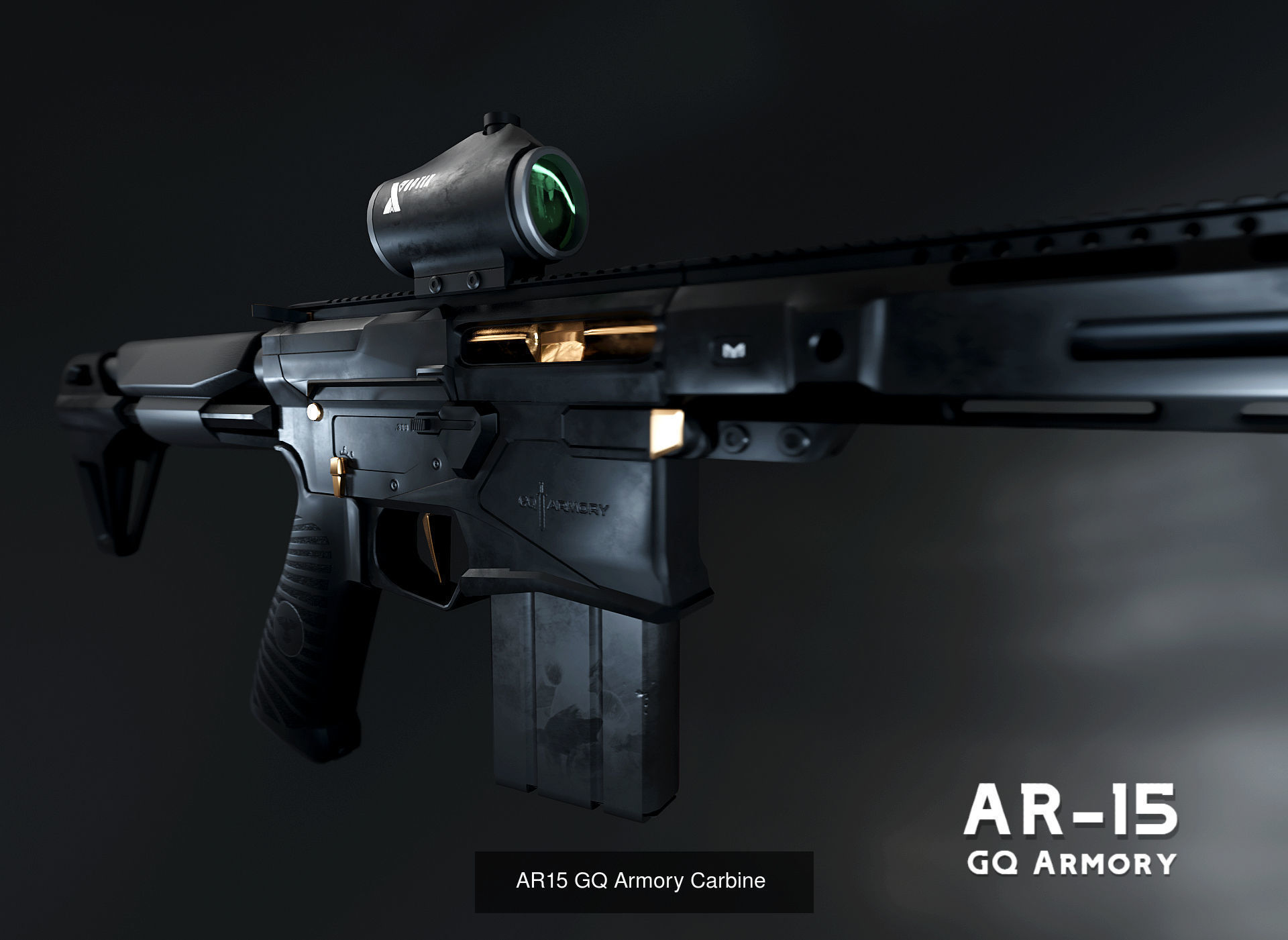Rifle Package PBR Game Ready 3D Model Collection_5