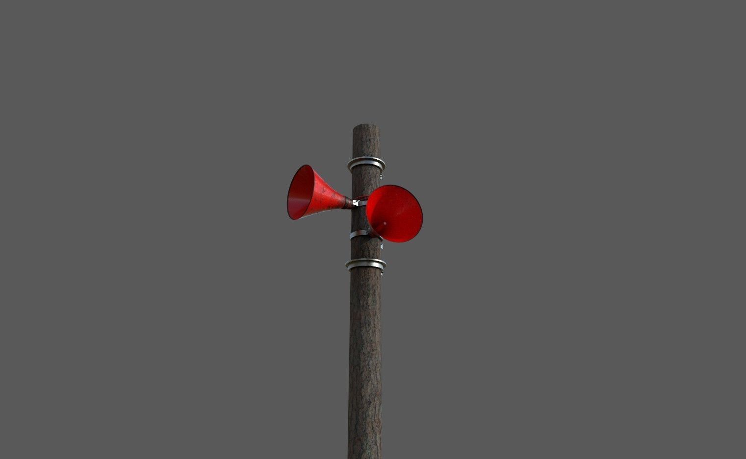 alarm pole Low-poly 3D model_2