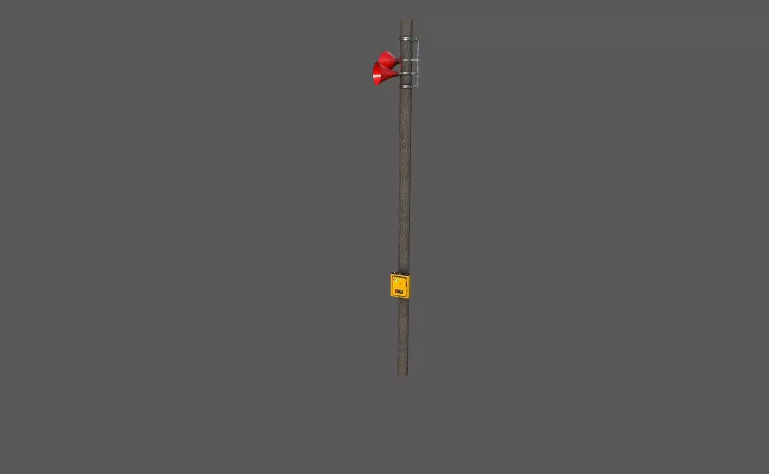 alarm pole Low-poly 3D model_0