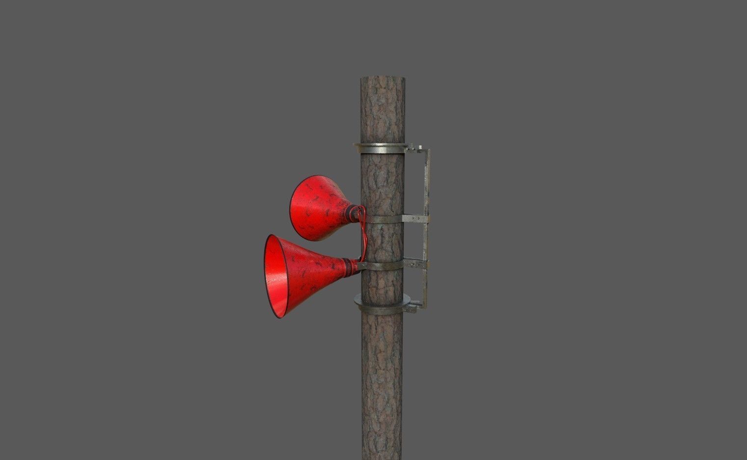 alarm pole Low-poly 3D model_3