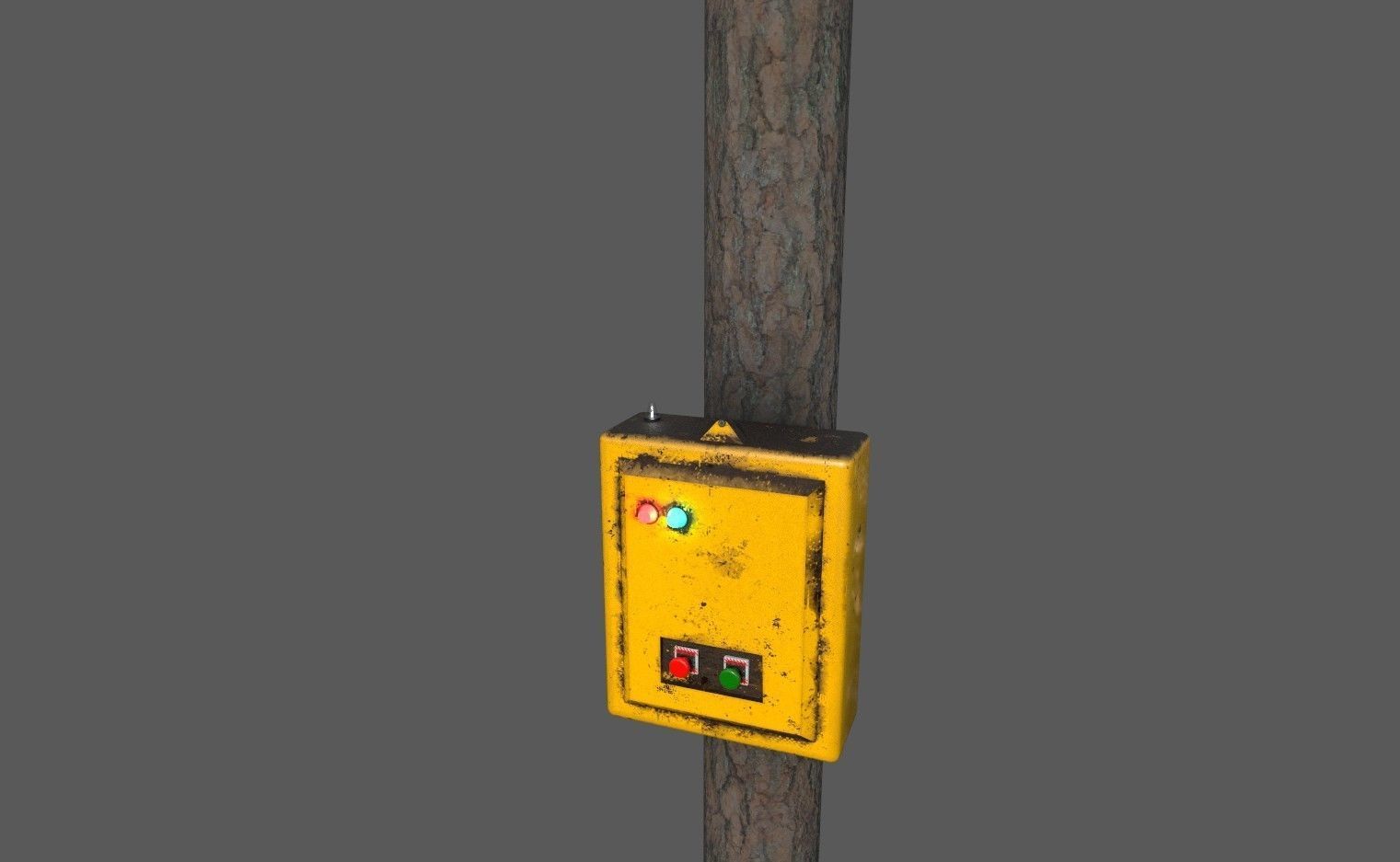 alarm pole Low-poly 3D model_1