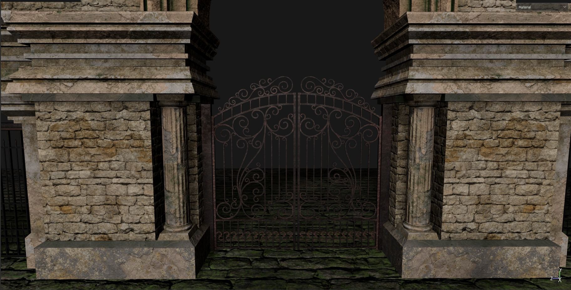 Gothic Graveyard pack Low-poly 3D model_18