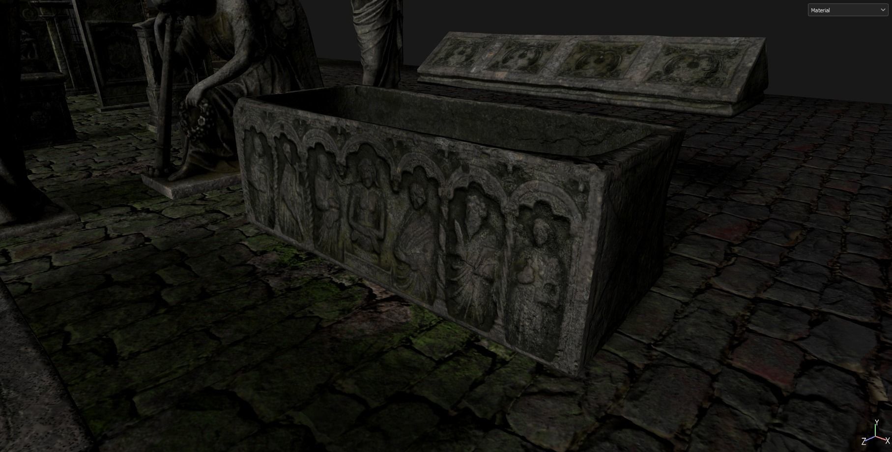 Gothic Graveyard pack Low-poly 3D model_14