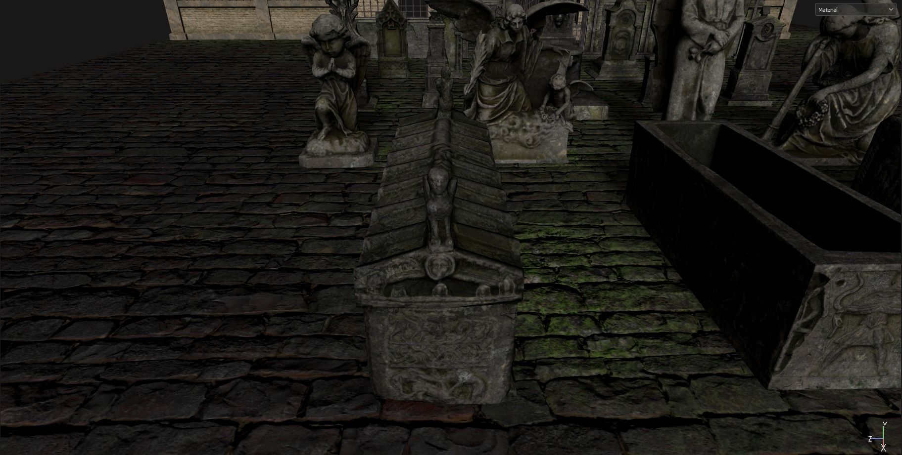 Gothic Graveyard pack Low-poly 3D model_12