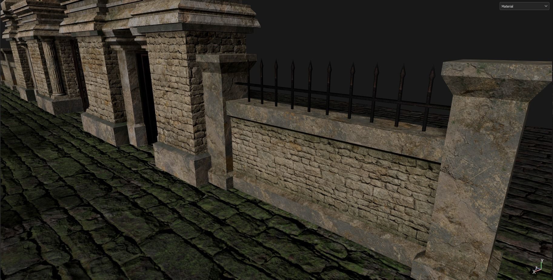 Gothic Graveyard pack Low-poly 3D model_17