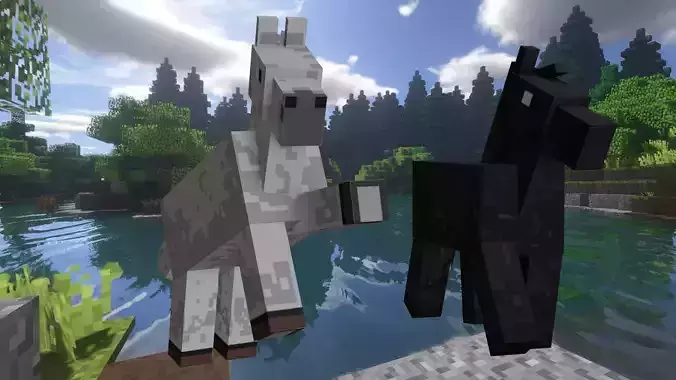 Minecraft Horse Low-poly 3D model