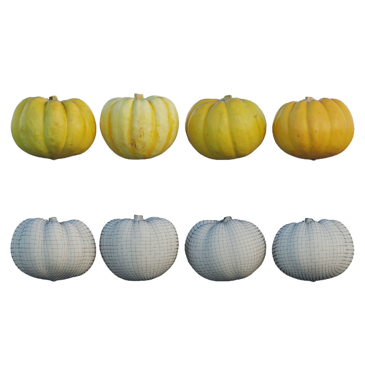 Mini Pumpkin 02 3D model_2