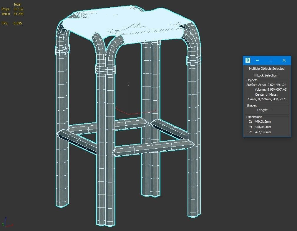 ROLLICK BARSTOOL 3D model_5