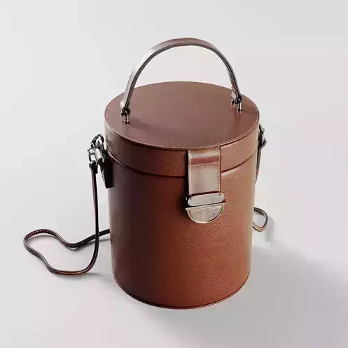 Cylinder leather bag