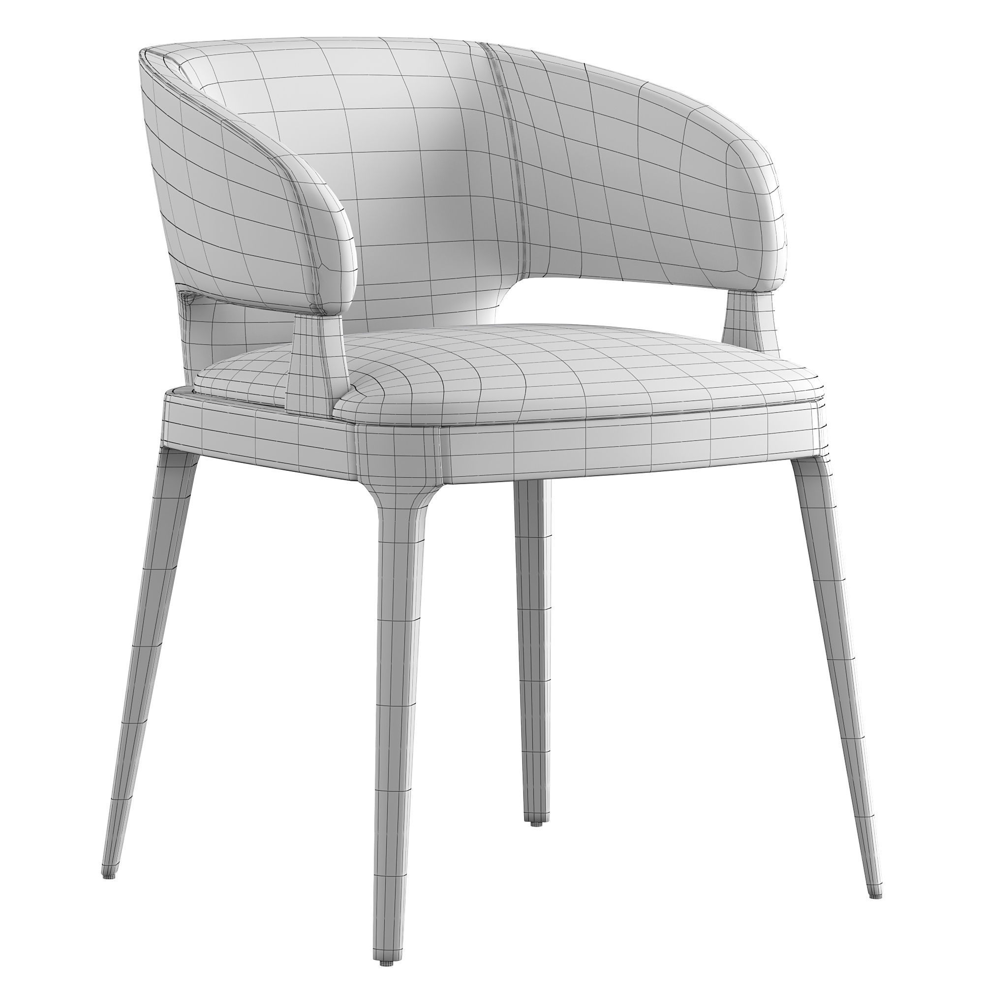 Manille Armchair by collinet 3D model_5