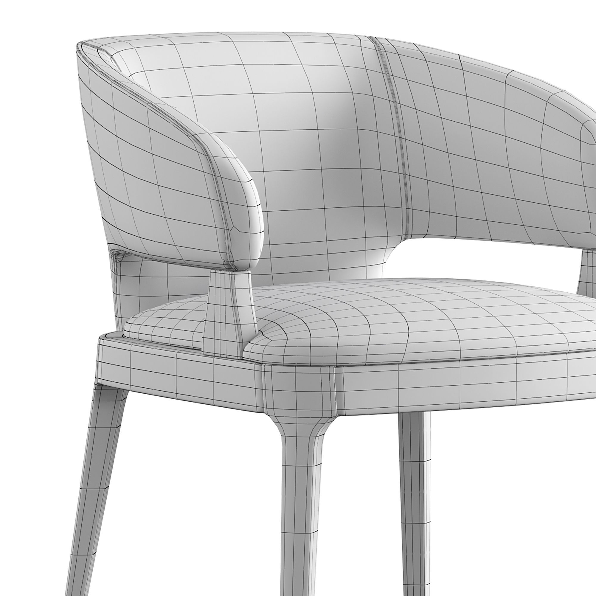 Manille Armchair by collinet 3D model_6
