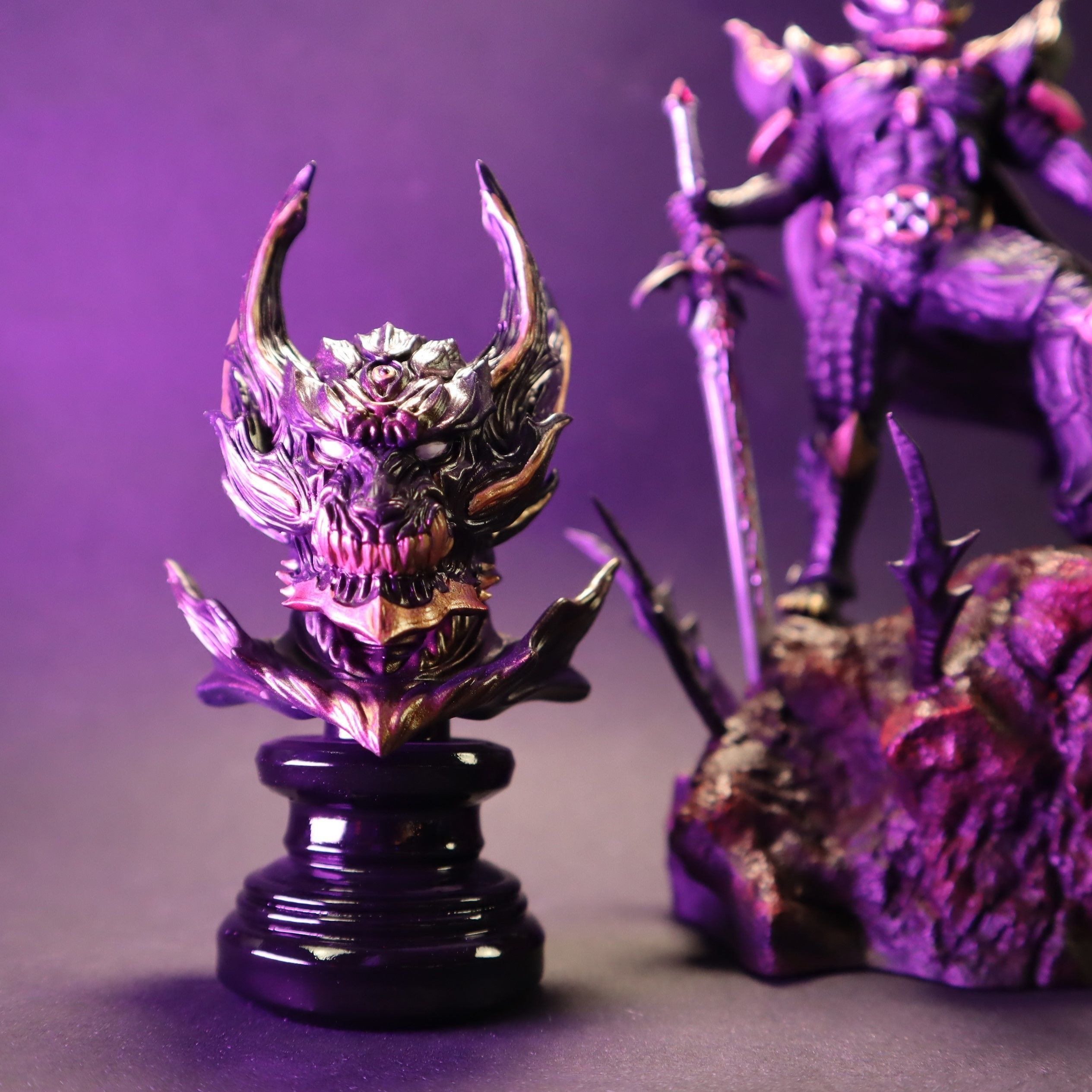 Kiba the Dark Knight Bust pre supported 3D print model_1