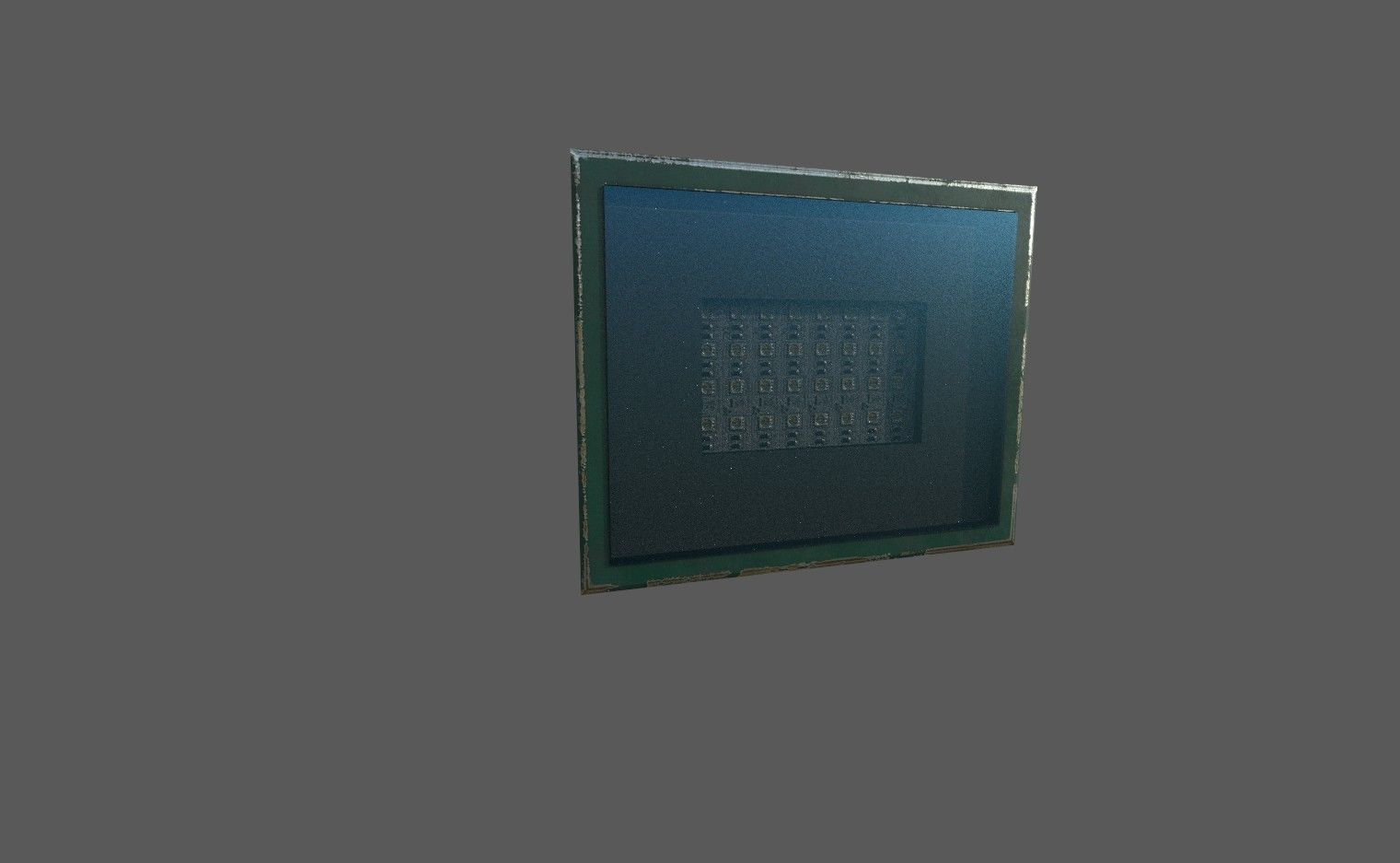 projector window with light Low-poly 3D model_1