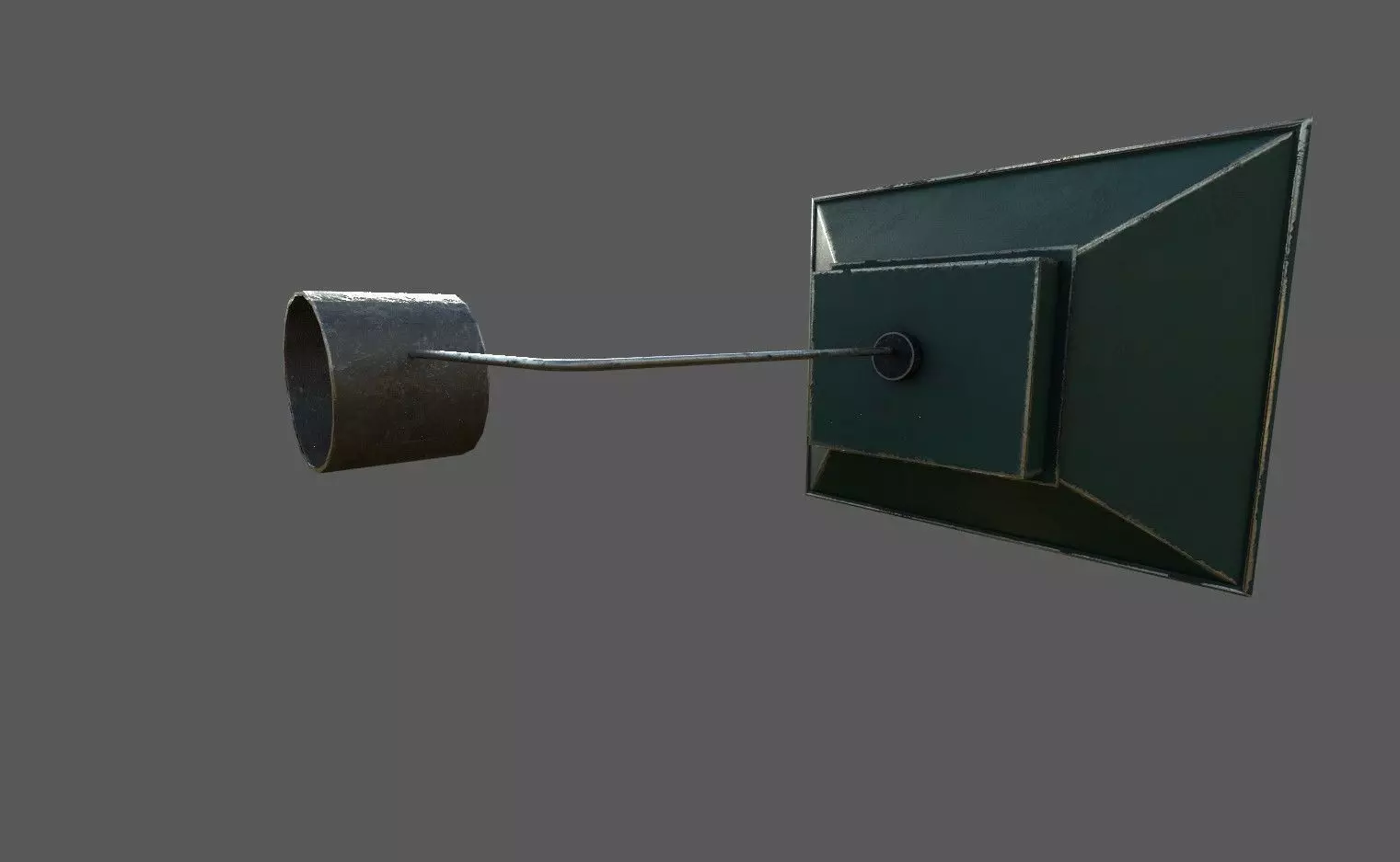 projector window with light Low-poly 3D model_0