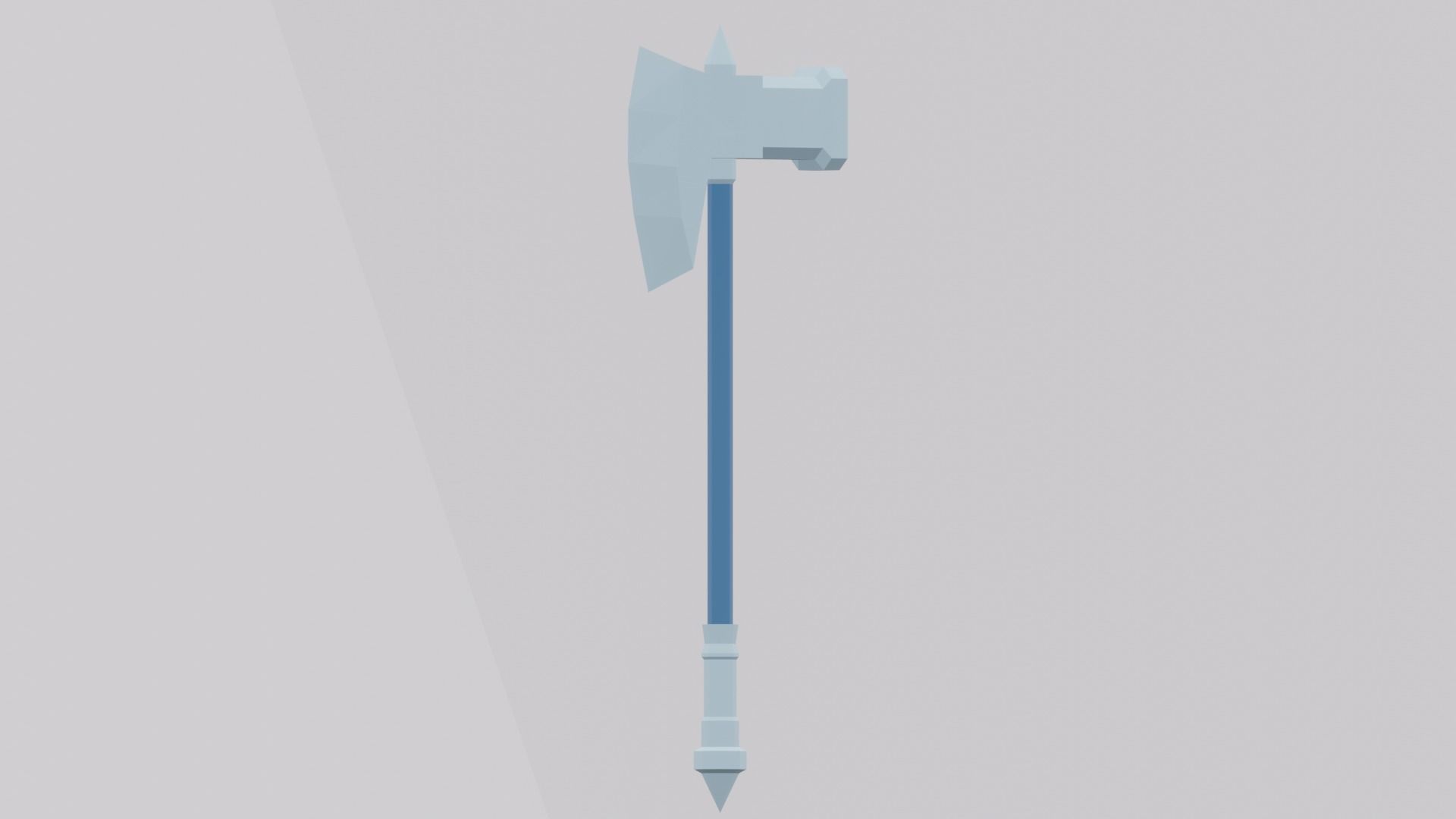 HumerAxe LowPoly plastic pipe with handle Low-poly 3D model_3