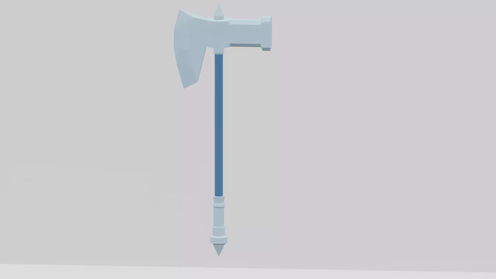 HumerAxe LowPoly plastic pipe with handle Low-poly 3D model_0