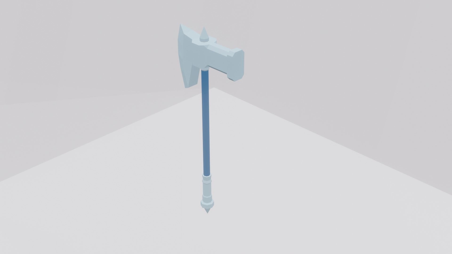 HumerAxe LowPoly plastic pipe with handle Low-poly 3D model_2