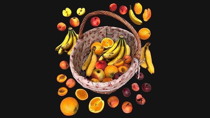 Medieval Market Fruit and Vegetable Stalls  Low-poly 3D model 5