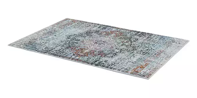 Carpet 1 area rug with orange design