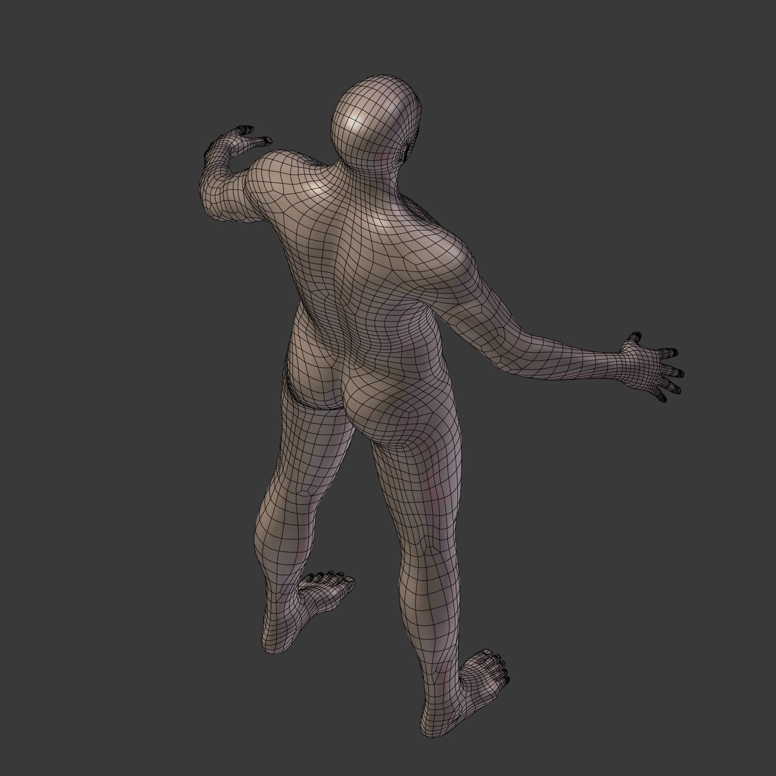 Surfer -- 3 Skin Textures Low-poly 3D model_27