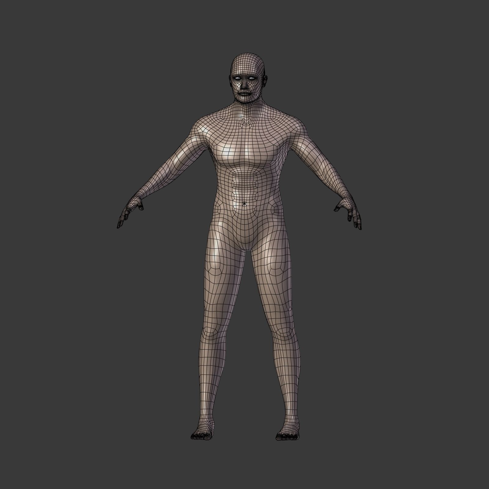 Surfer -- 3 Skin Textures Low-poly 3D model_5