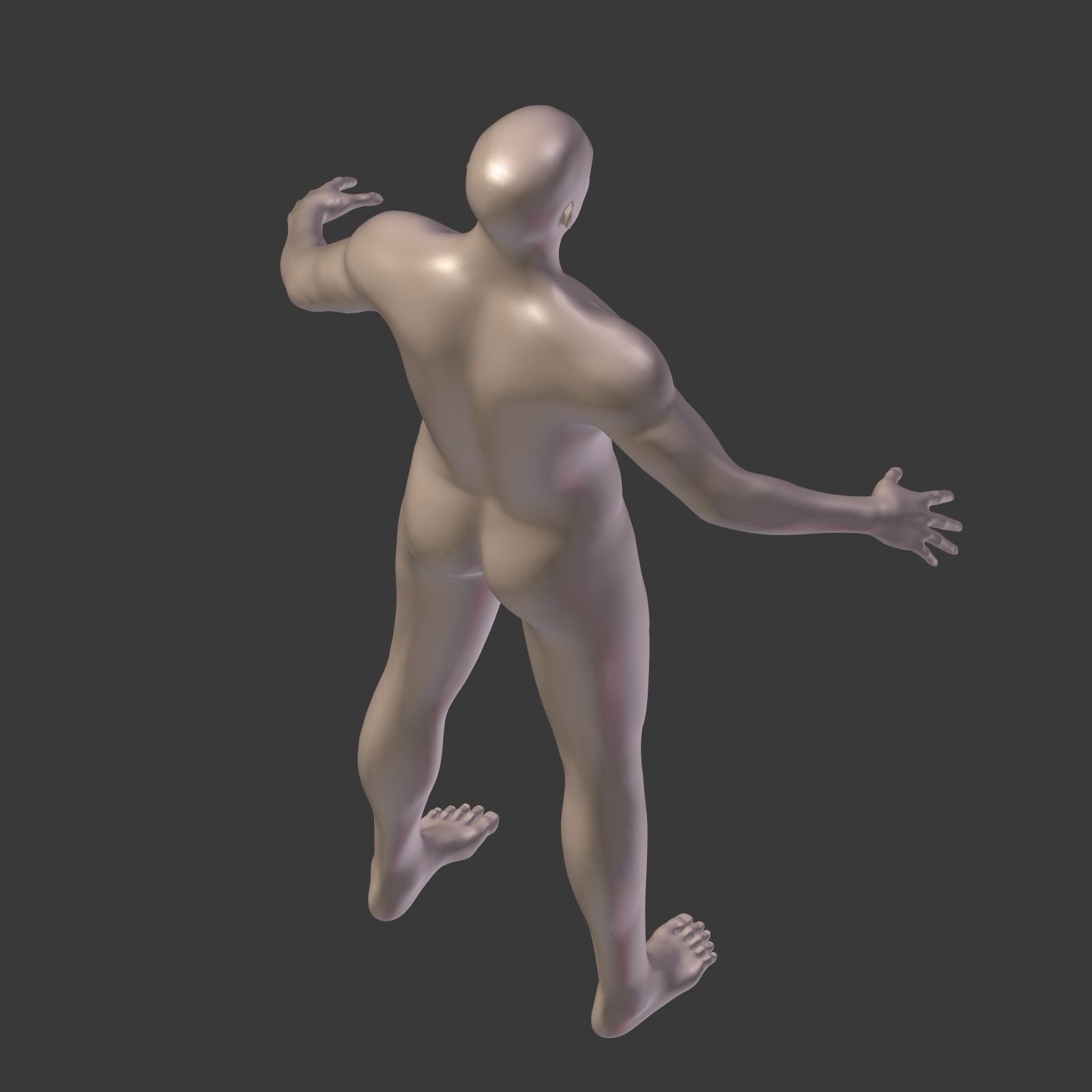 Surfer -- 3 Skin Textures Low-poly 3D model_26