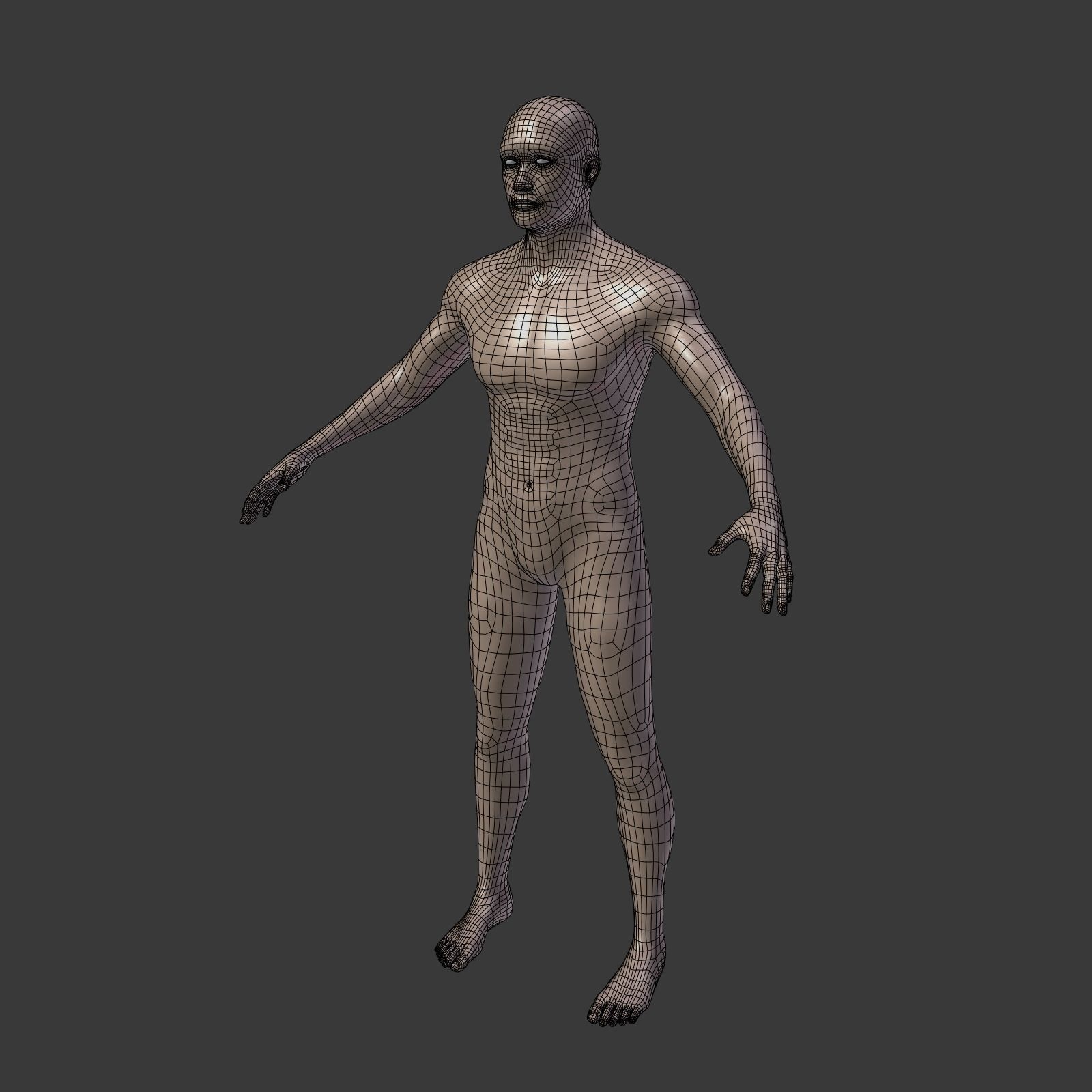 Surfer -- 3 Skin Textures Low-poly 3D model_21