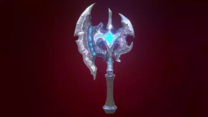 Fantasy Stylized Axe Game Ready Melee Weapon
