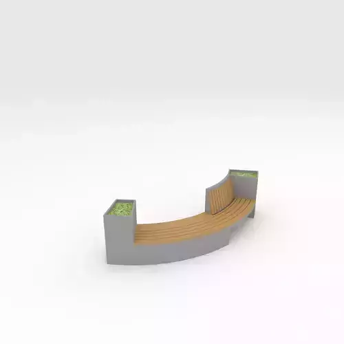 Bench Park 9 Low-poly 3D model