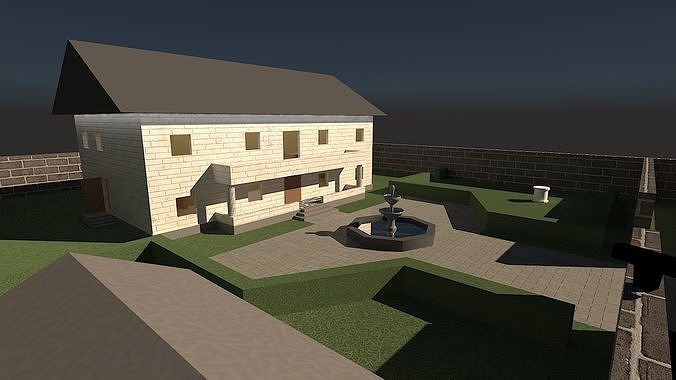 cs mansion Low-poly 3D model