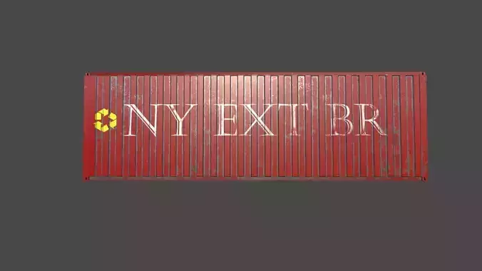 conteiner shipping container Low-poly 3D model