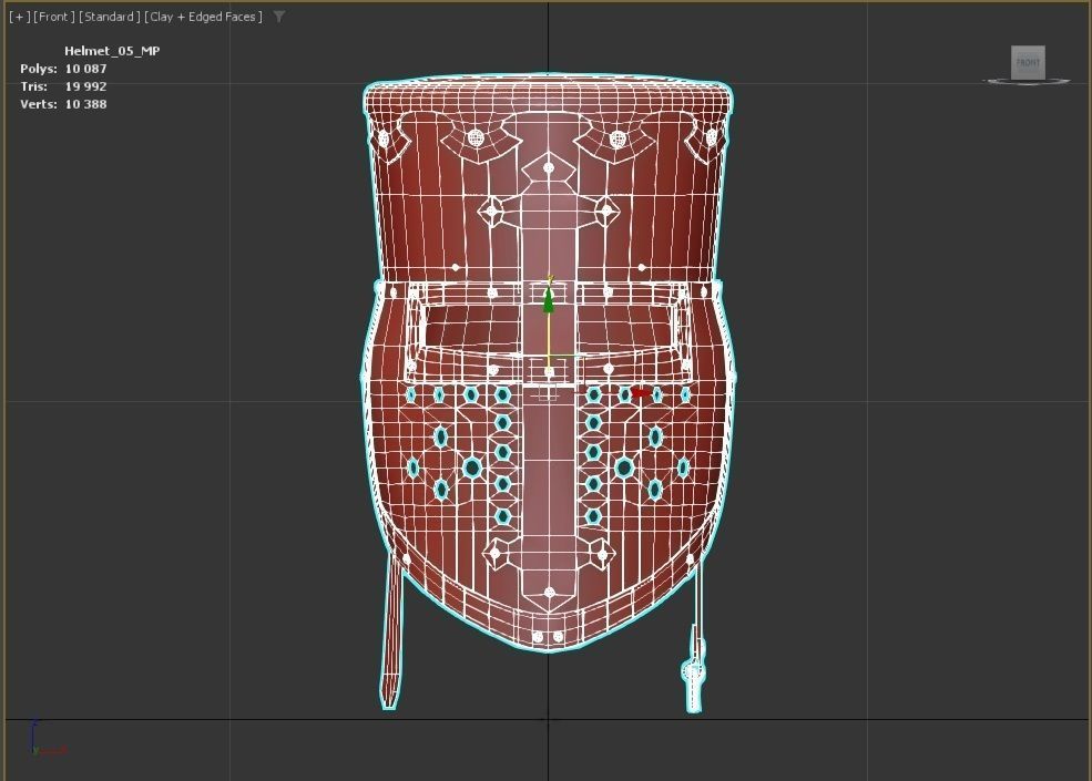 Medieval knight helmet warrior 3D model_6
